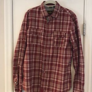 Men’s Red Plaid Buffalo Long Sleeve Button Down